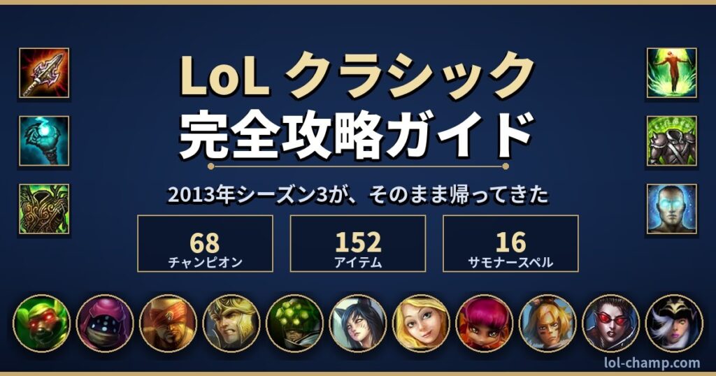 LoLクラシック完全攻略ガイドのアイキャッチ